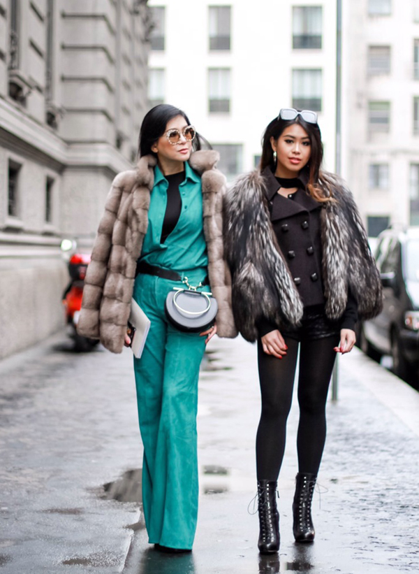 Em chồng Hà Tăng ăn diện phá cách đi Milan xem thời trang